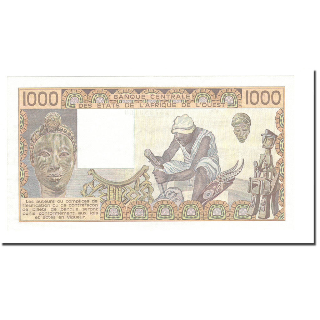 Banknote, West African States, 1000 Francs, 1981-1990, 1985, KM:107Af