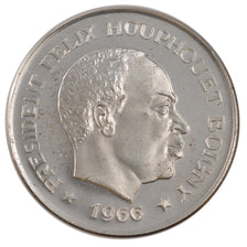 Costa d’Avorio, 10 Francs, 1966, FDC, Argento, KM:1