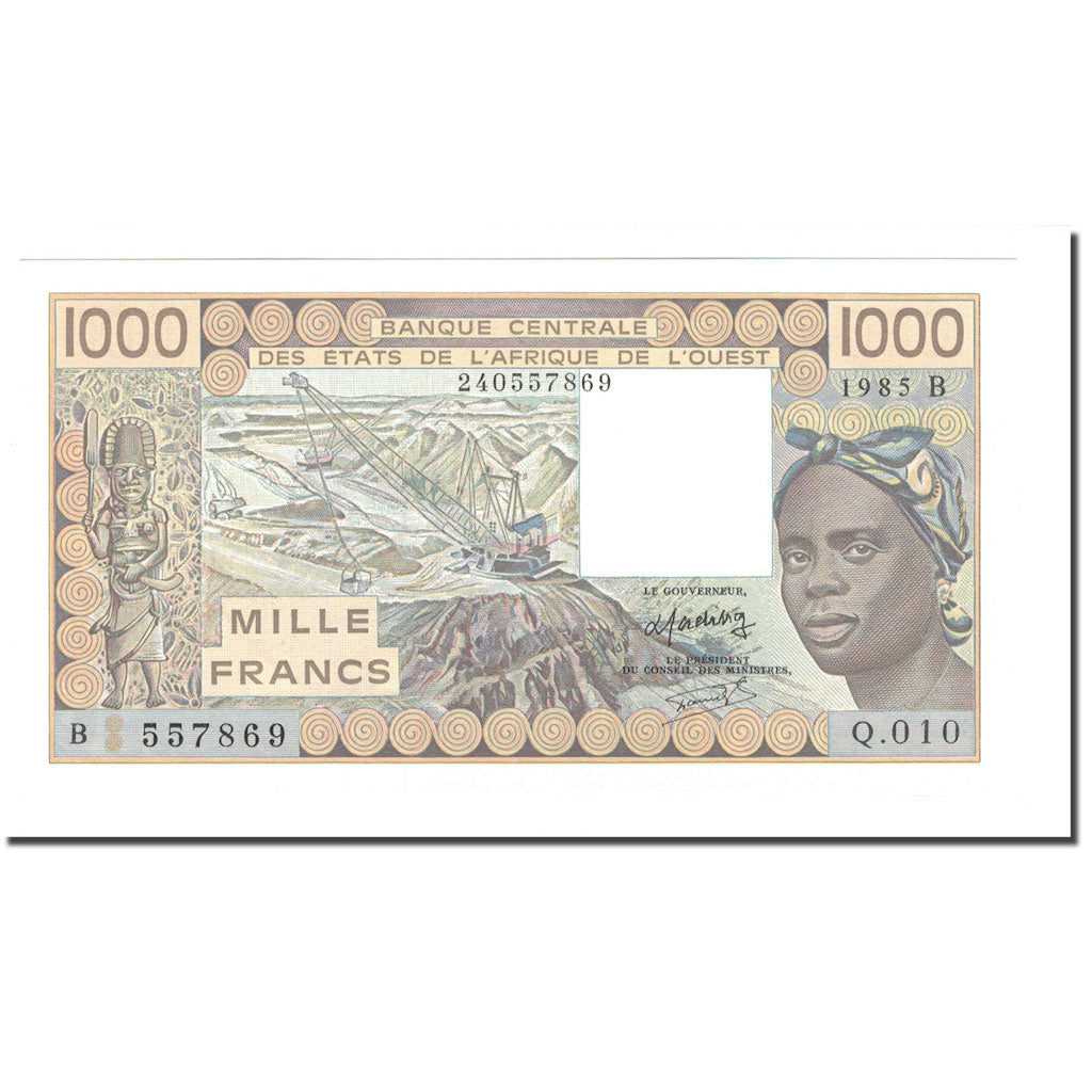 Banknote, West African States, 1000 Francs, 1981-1990, 1985, KM:107Af