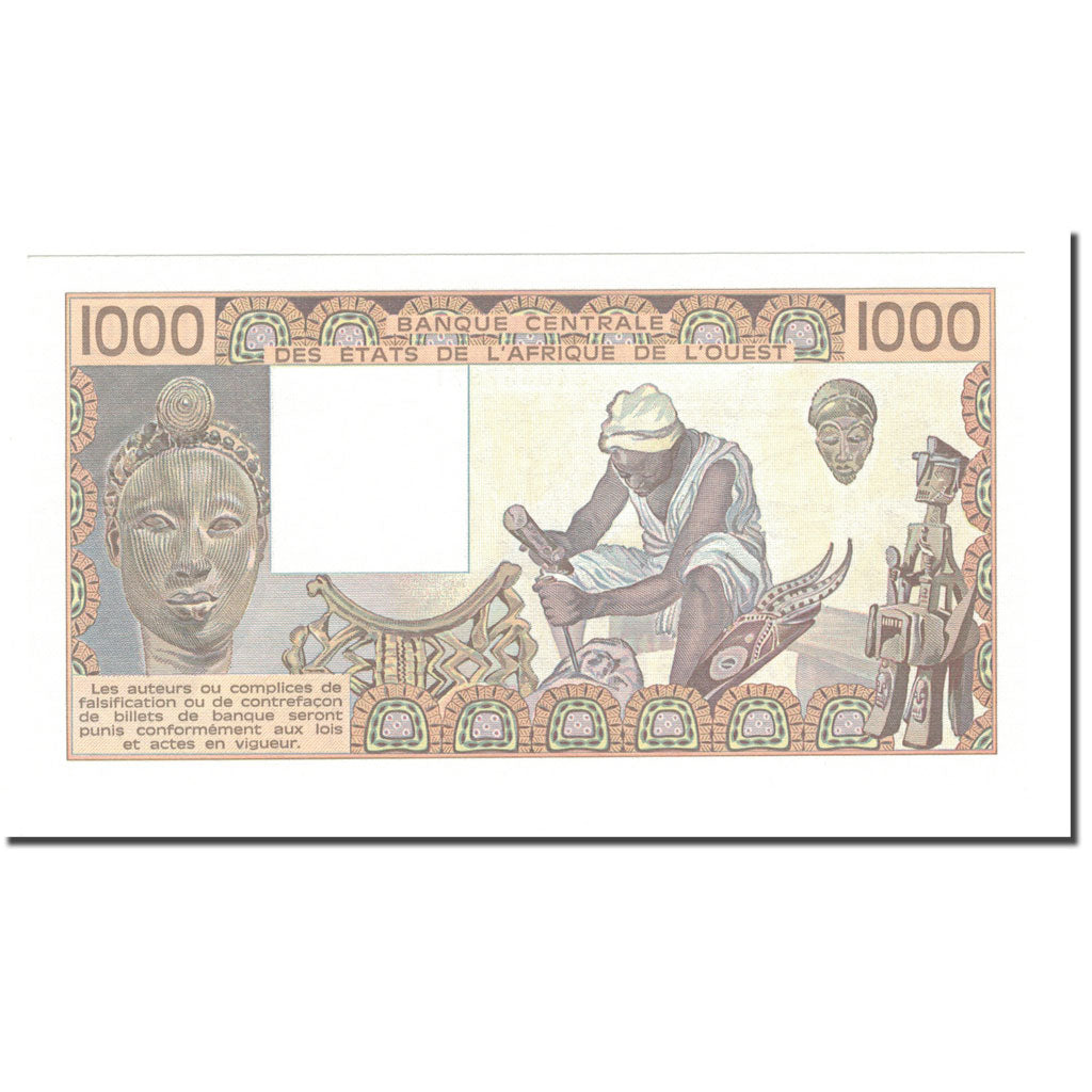 Banknote, West African States, 1000 Francs, 1981-1990, 1985, KM:107Af