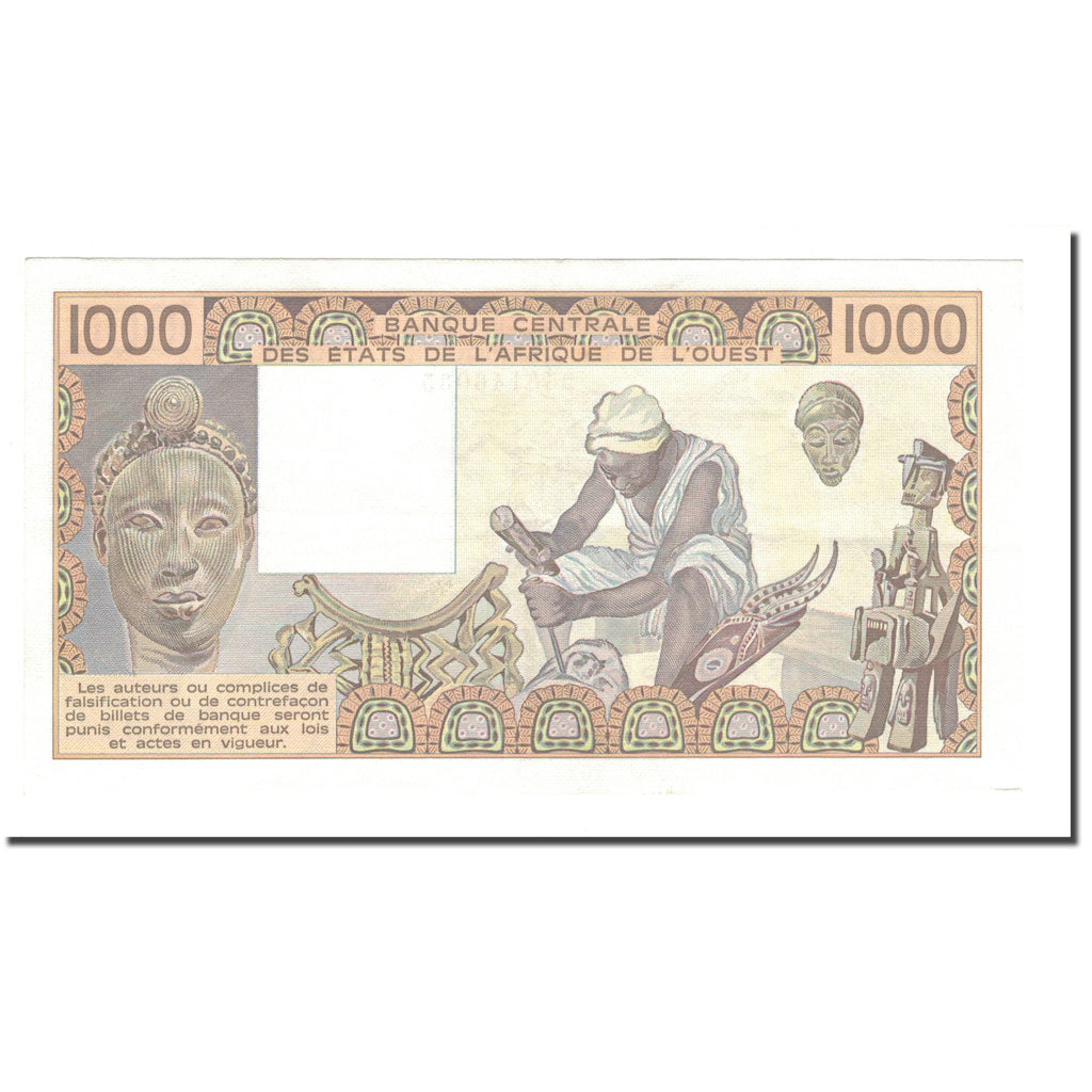 Banknote, West African States, 1000 Francs, 1981-1990, 1985, KM:607Hf