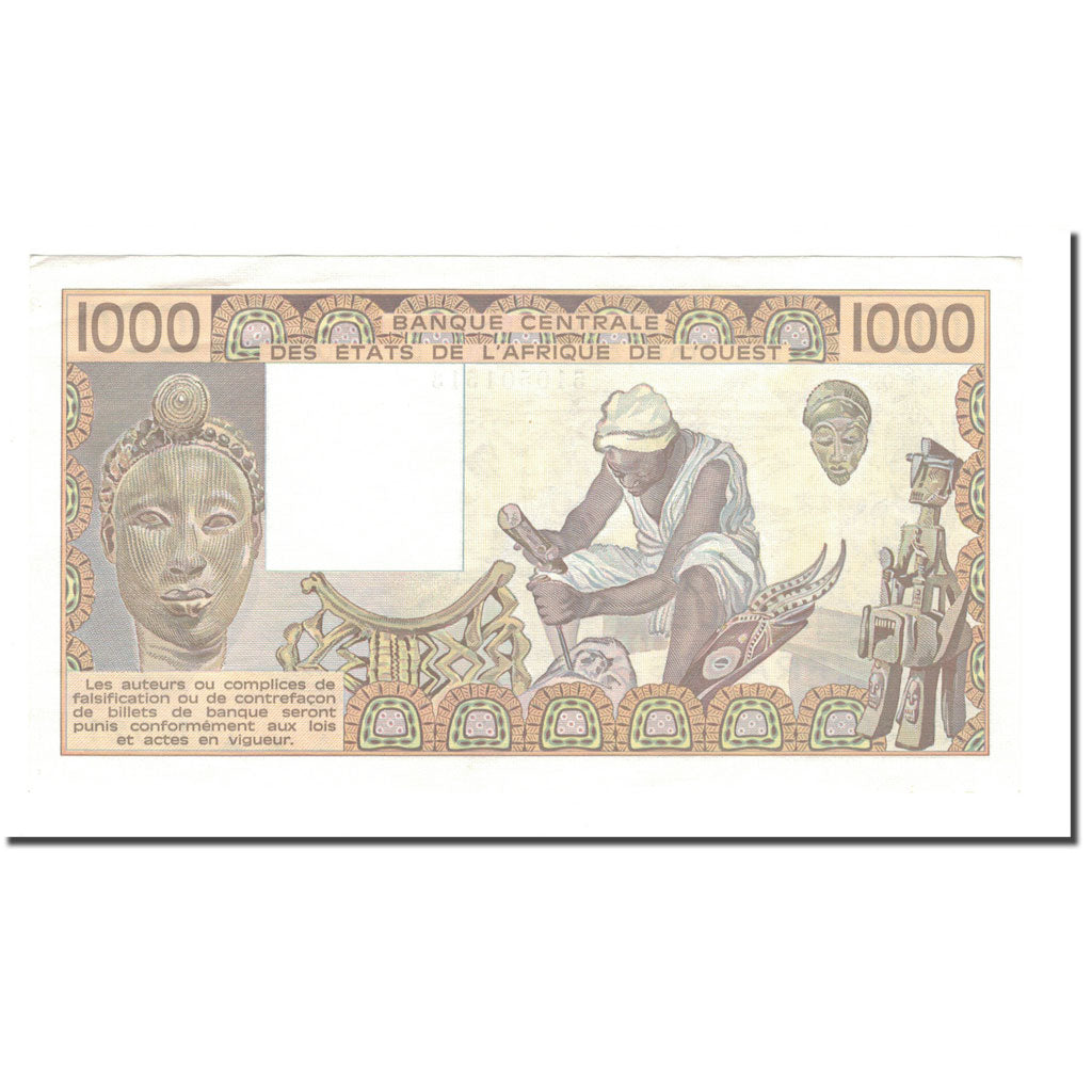 Banknote, West African States, 1000 Francs, 1981-1990, 1989, KM:107Ai