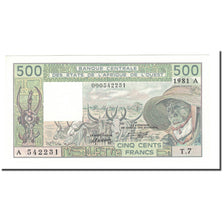 Banknote, West African States, 500 Francs, 1981, KM:106Ac, UNC(65-70)