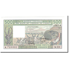 Banknote, West African States, 500 Francs, 1985, KM:106Ai, UNC(65-70)