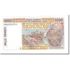 Banknote, West African States, 1000 Francs, 1999, KM:711Ki, AU(55-58)