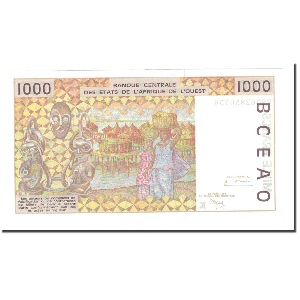 Banknote, West African States, 1000 Francs, 1999, KM:711Ki, AU(55-58)