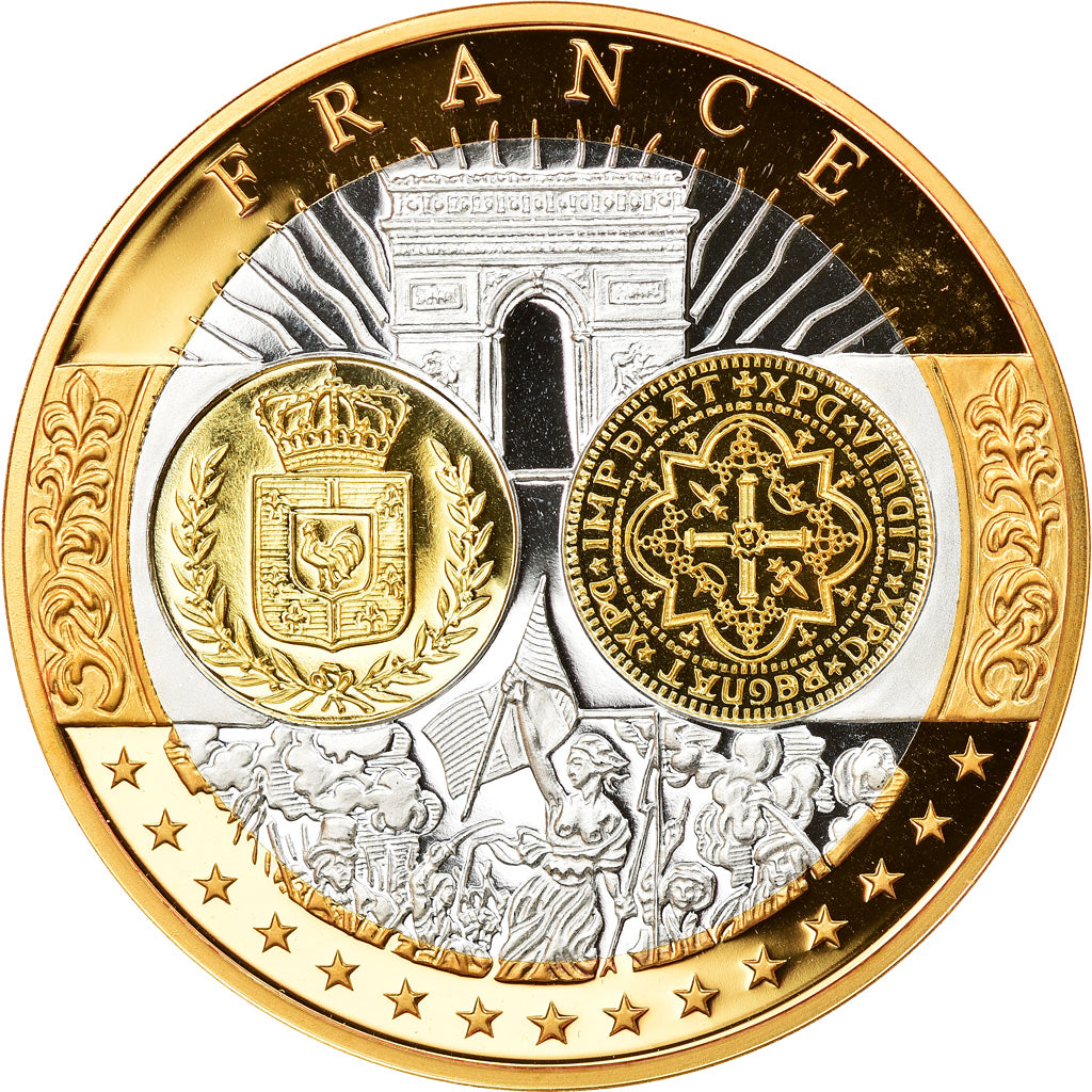 Francia, medalla, Europa, République Française, Politics, Society, War, FDC