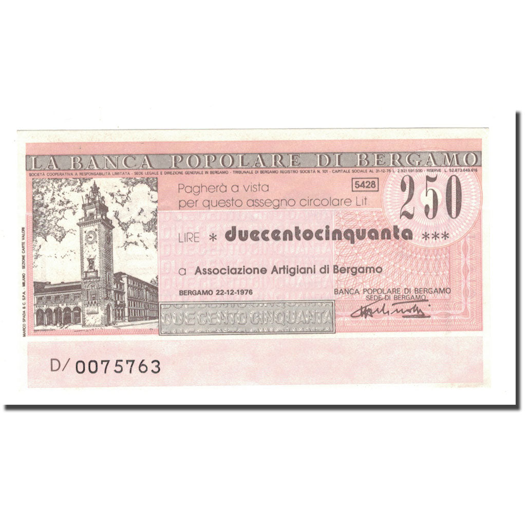 Banconote, Italia, 250 Lire, 1976, 1976-12-22, FDS
