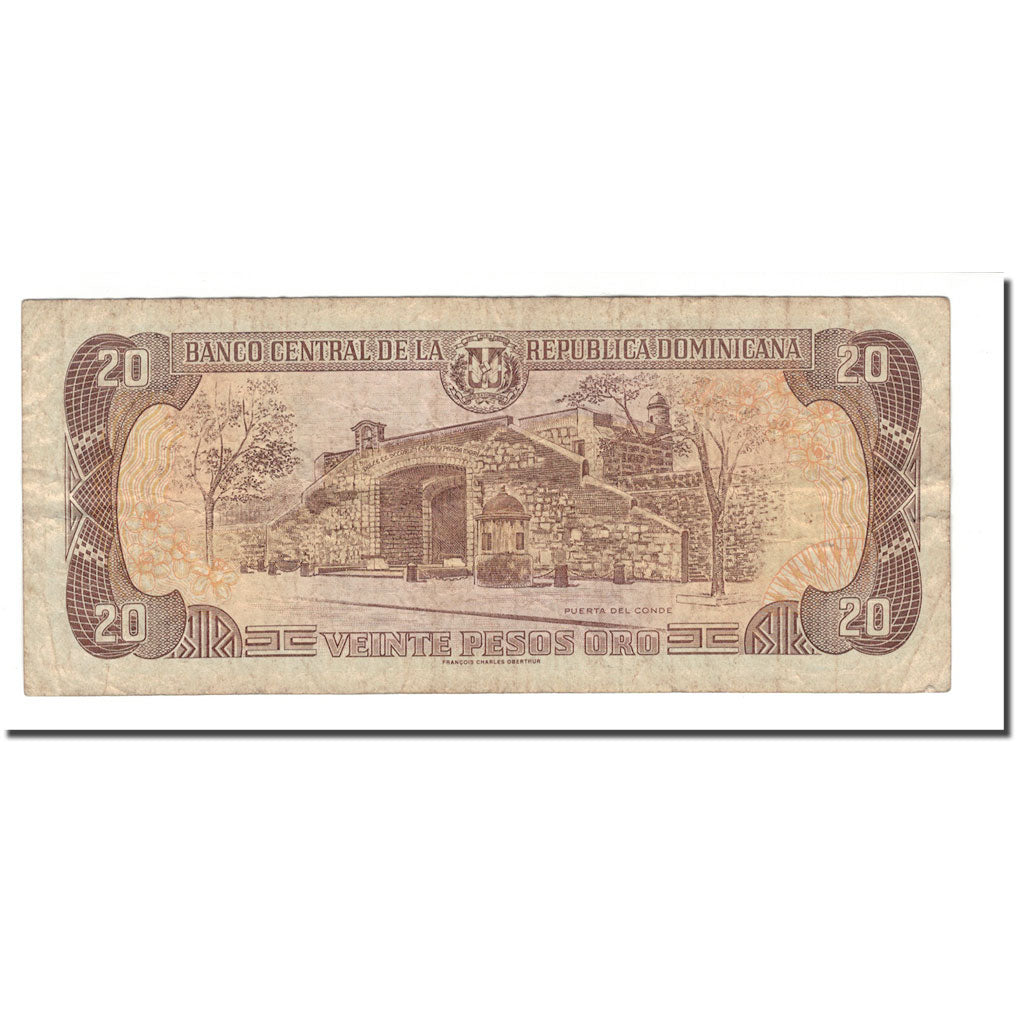 Banknote, Dominican Republic, 20 Pesos Oro, 1997, KM:154a, VF(20-25)