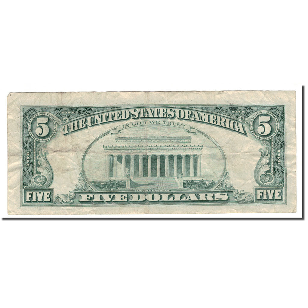 Banknote, United States, Five Dollars, 1993, KM:4025, VF(20-25)