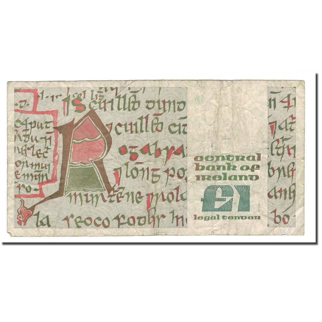 Banknote, Ireland - Republic, 1 Pound, 1977-1989, 1981-10-20, KM:70b, VG(8-10)
