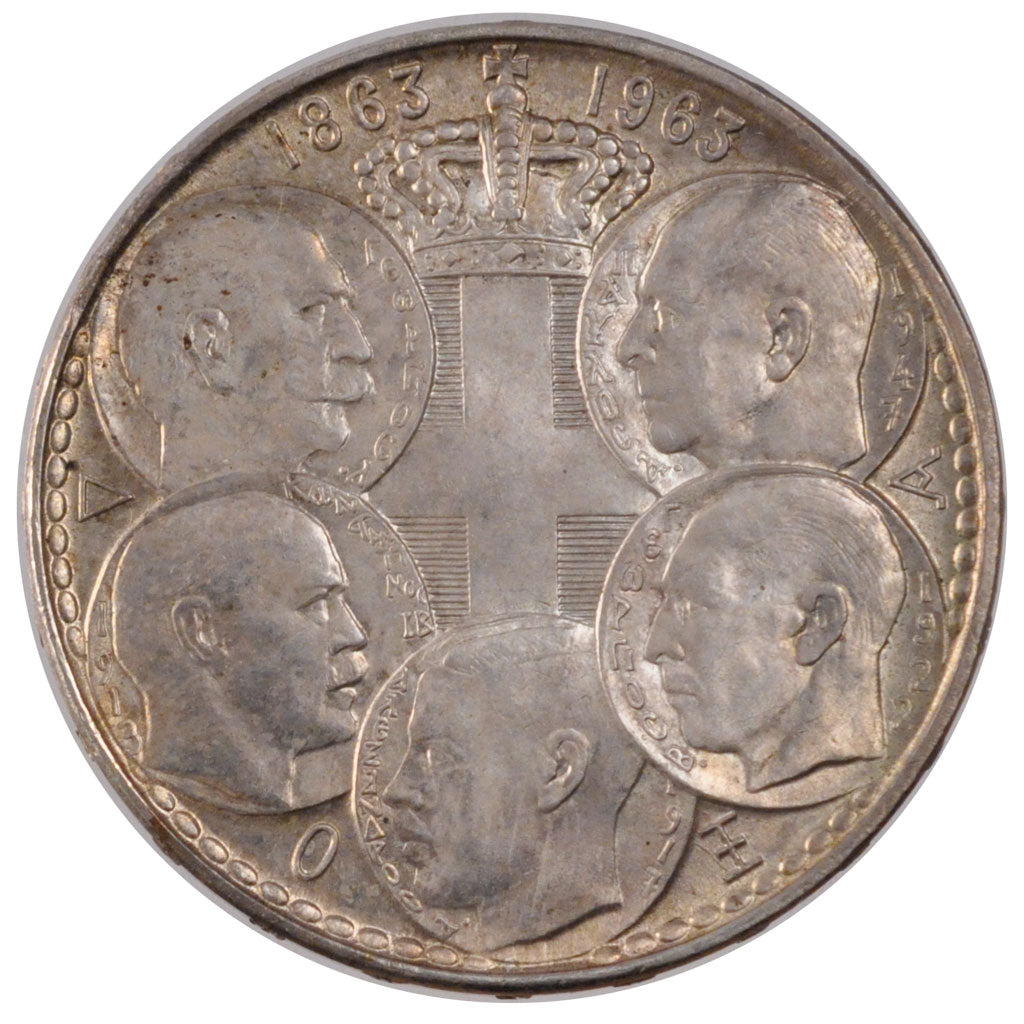Greece, 30 Drachmes, 1963, KM #856, MS(60-62), Silver, 18.00