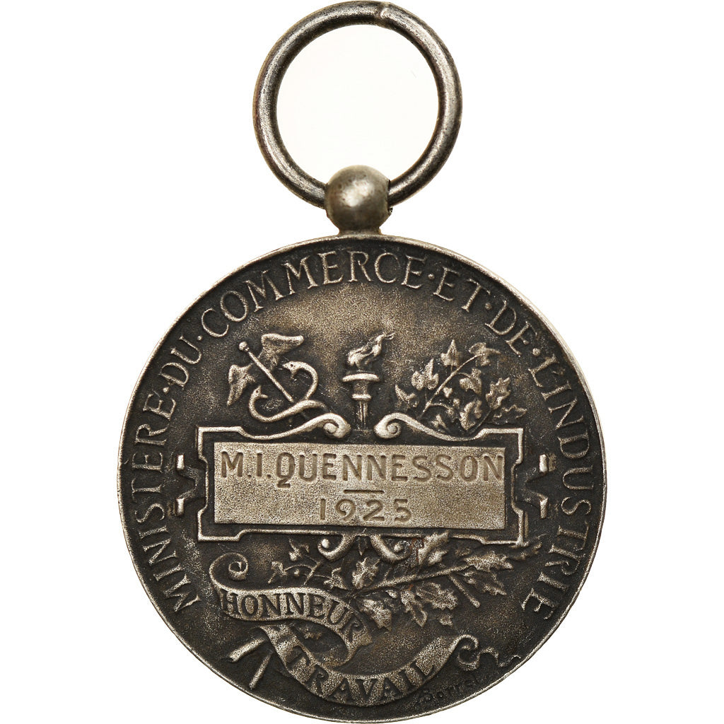 France, Honneur et Travail, Commerce et Industrie, Médaille, 1925, Très bon
