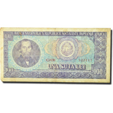 Banknote, Romania, 100 Lei, 1966, KM:97a, VF(20-25)