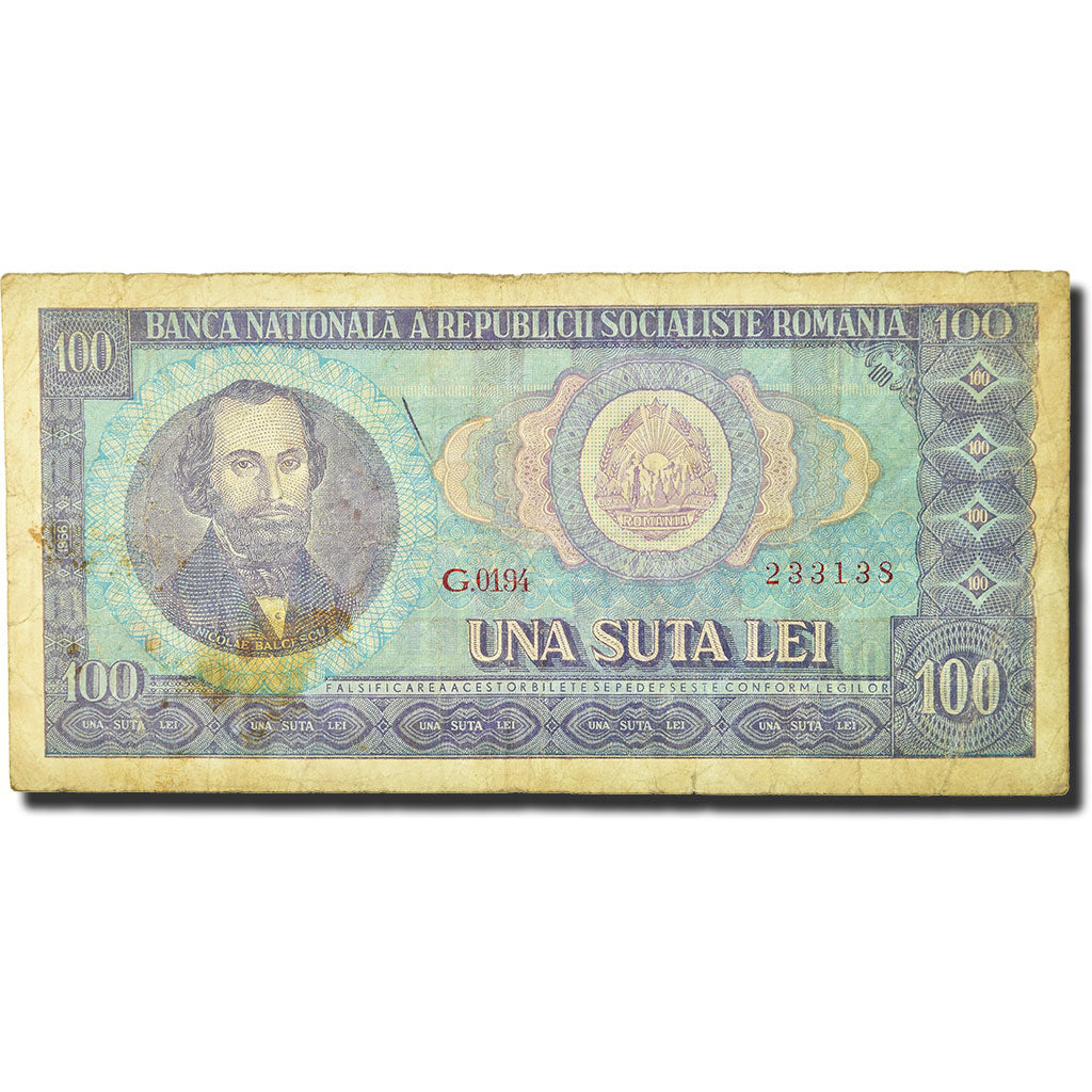 Banknote, Romania, 100 Lei, 1966, KM:97a, VF(20-25)