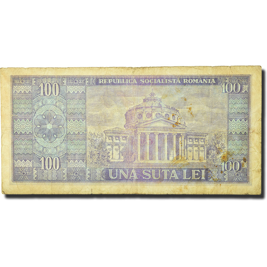 Banknote, Romania, 100 Lei, 1966, KM:97a, VF(20-25)