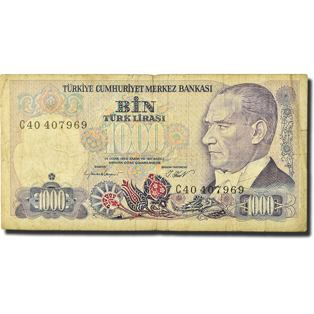 Banknote, Turkey, 1000 Lira, 1986, KM:196, VG(8-10)