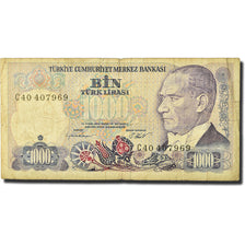 Banknote, Turkey, 1000 Lira, 1986, KM:196, VG(8-10)