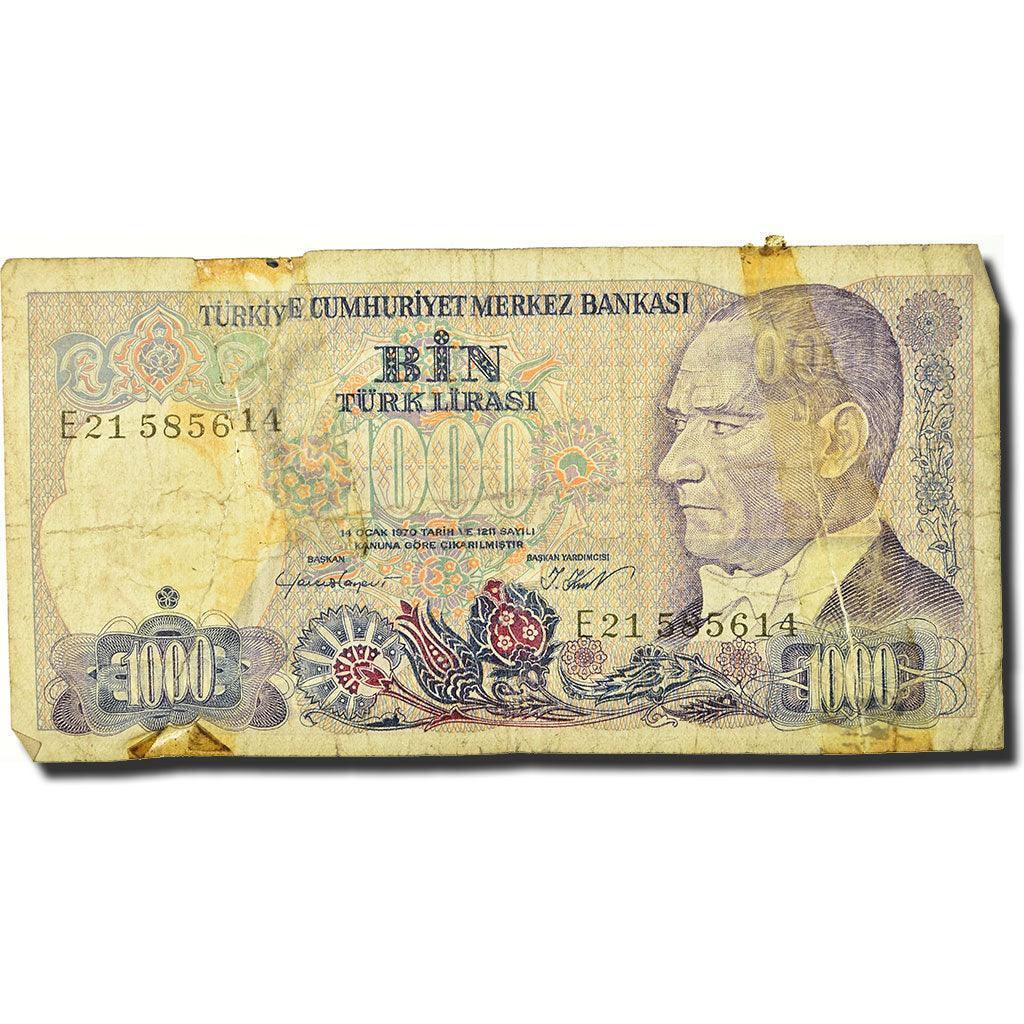 Banknote, Turkey, 1000 Lira, 1986, KM:196, VG(8-10)