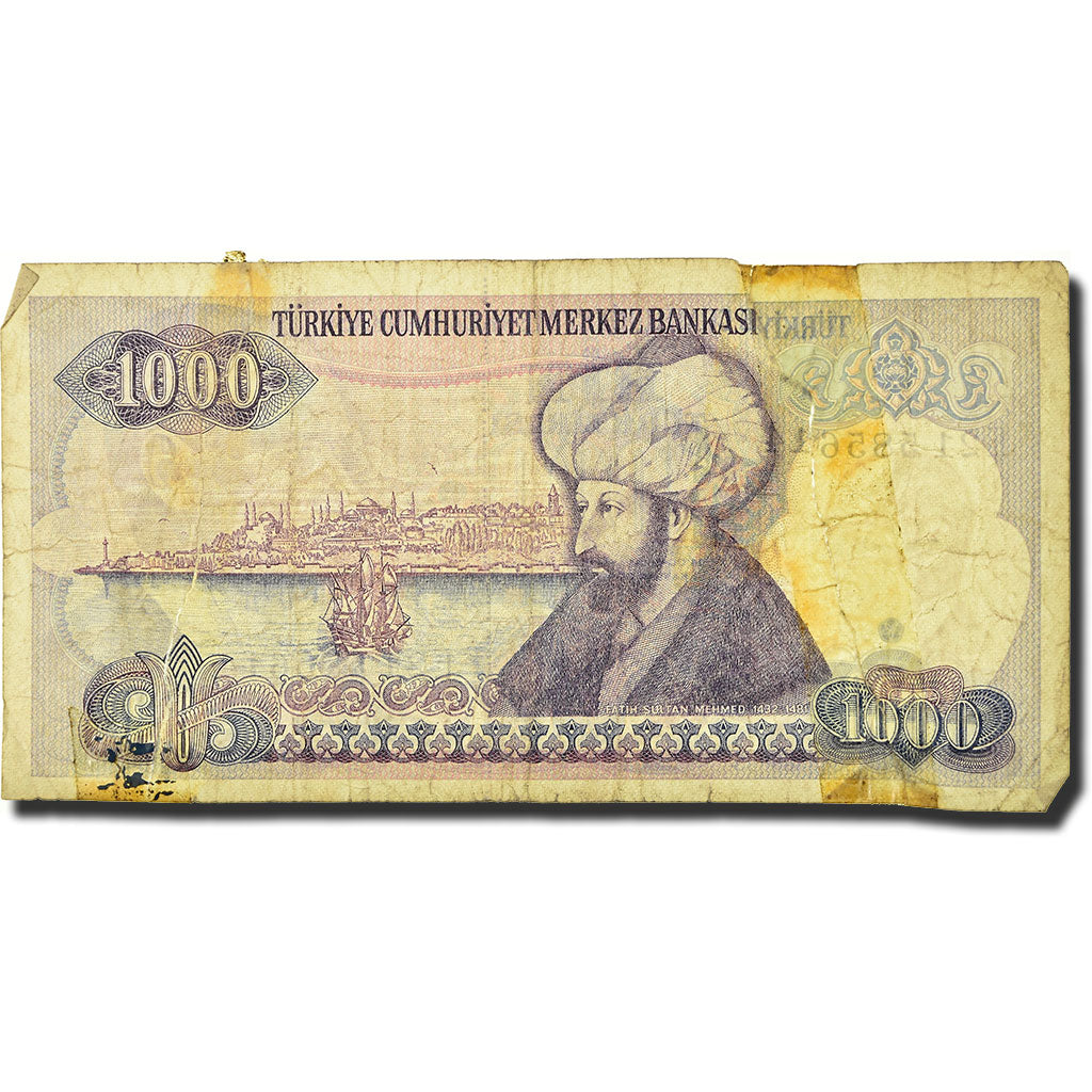 Banknote, Turkey, 1000 Lira, 1986, KM:196, VG(8-10)