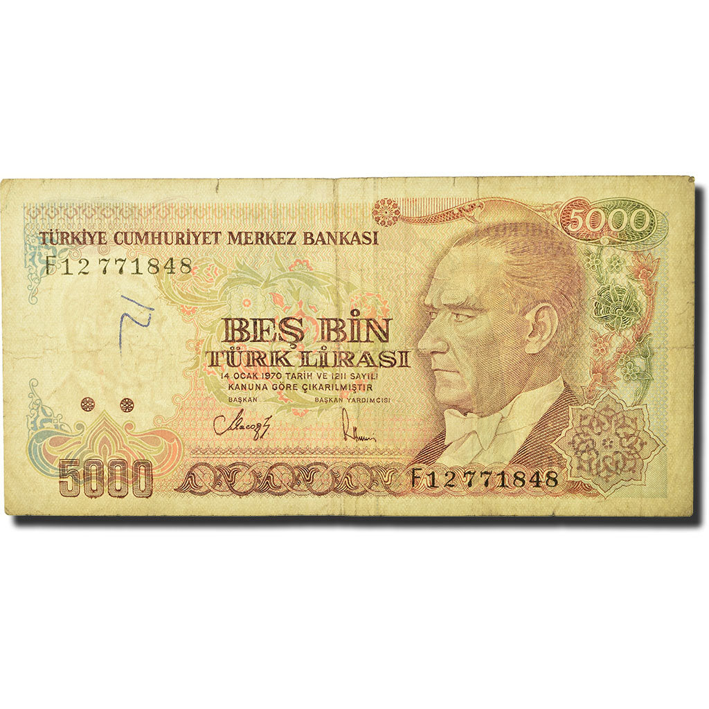 Banknote, Turkey, 5000 Lira, 1985, KM:197, VG(8-10)