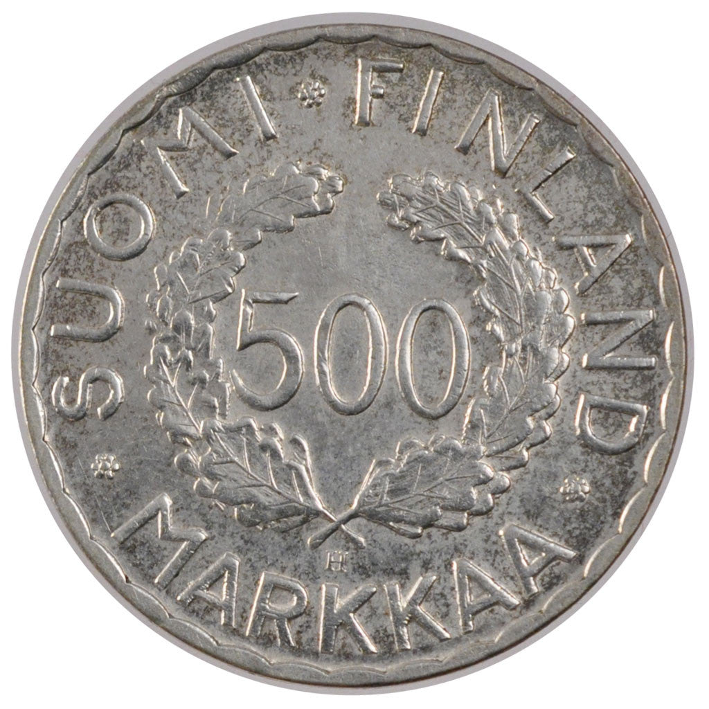 Coin, Finland, 500 Markkaa, 1952, Helsinki, MS(60-62), Silver, KM:35
