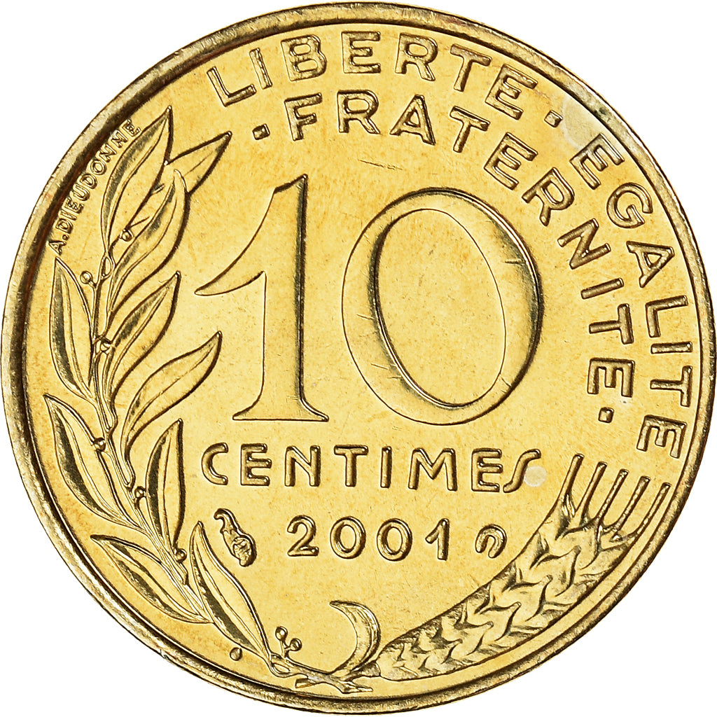 Coin, France, Marianne, 10 Centimes, 2001, Paris, BU, MS(65-70)