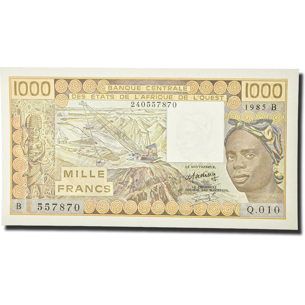Banknote, West African States, 1000 Francs, 1981-1990, 1985, KM:107Af
