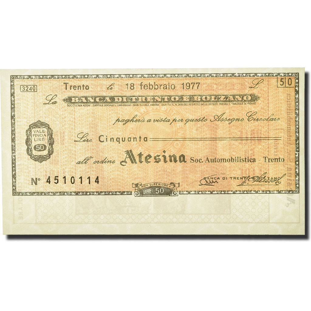 Banknote, Italy, 50 Lire, 1977, 1977-02-18, UNC(65-70)
