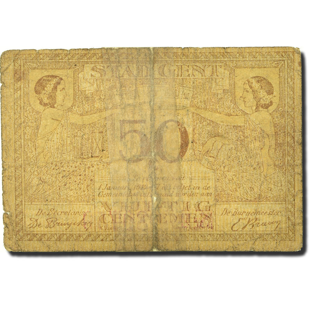 Banknote, Belgium, 50 Centimes, 1917, 1917-01-01, VG(8-10)