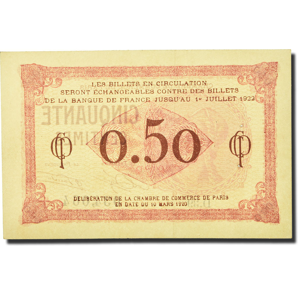 France, 50 Centimes, 1922, 1922-07-01, VF(20-25)