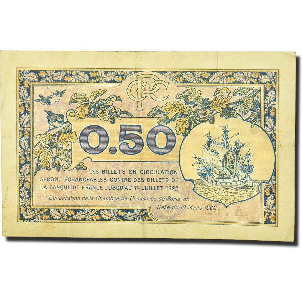France, 50 Centimes, 1922, 1922-07-01, VF(20-25)