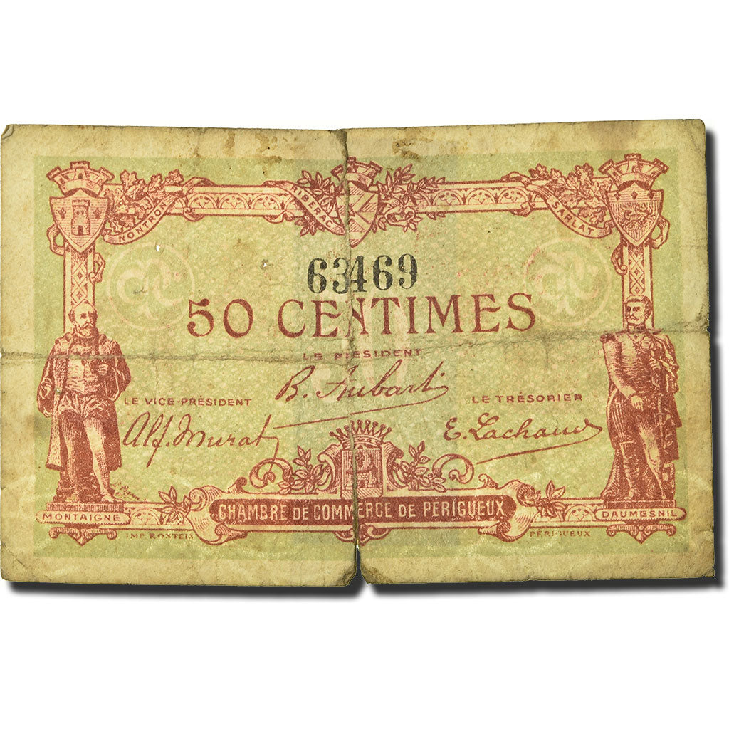 France, 50 Centimes, 1920-1925, VG(8-10)