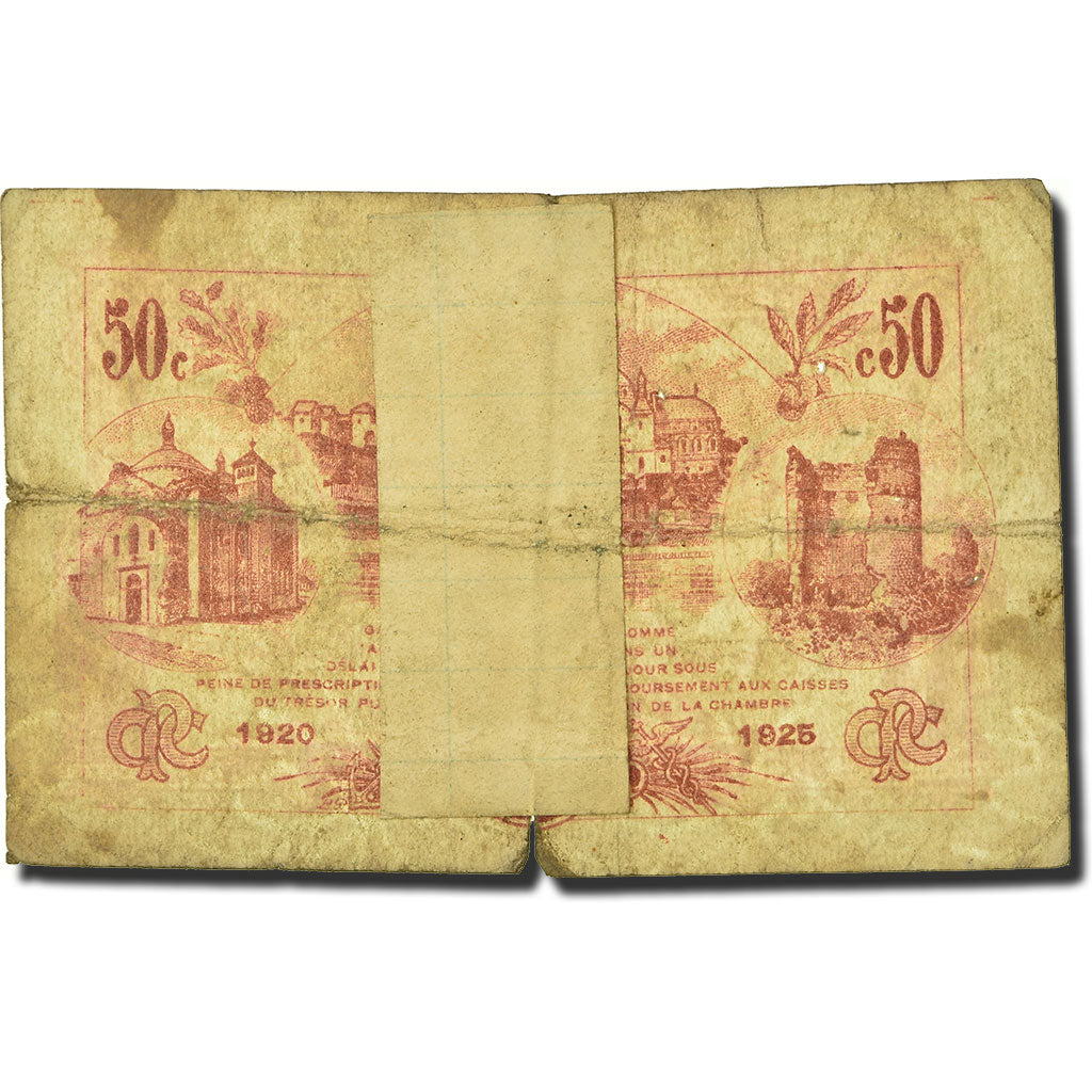 France, 50 Centimes, 1920-1925, VG(8-10)