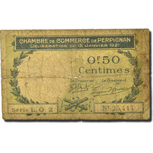 Francja, 50 Centimes, 1921, 1921-01-21, VG(8-10)