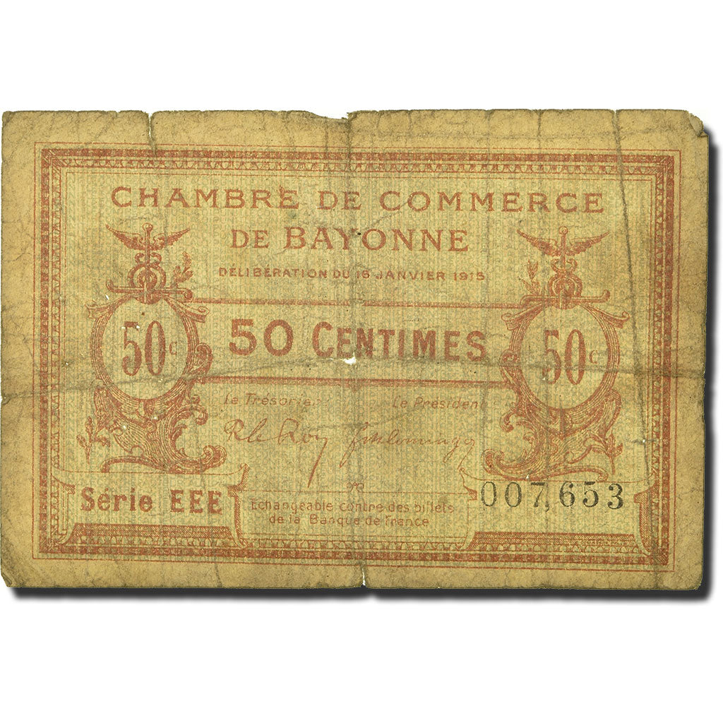 Francia, 50 Centimes, 1915, 1915-01-15, B