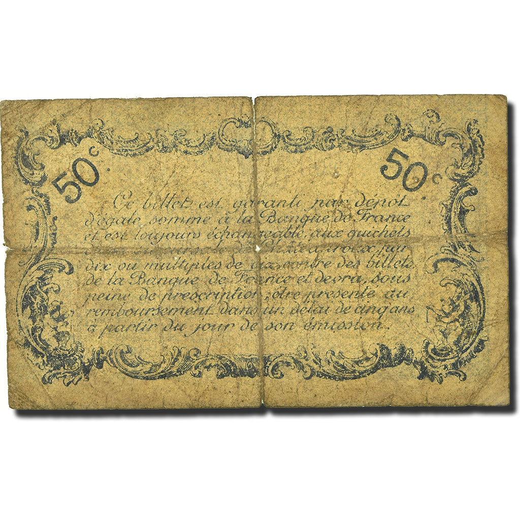 França, 50 Centimes, 1916, 1916-01-06, VG(8-10)