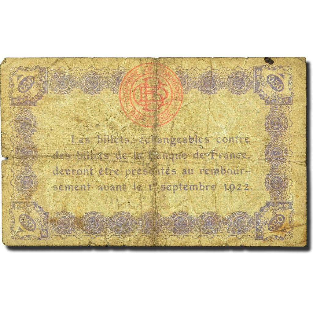 Francia, 50 Centimes, 1922, 1922-09-01, B