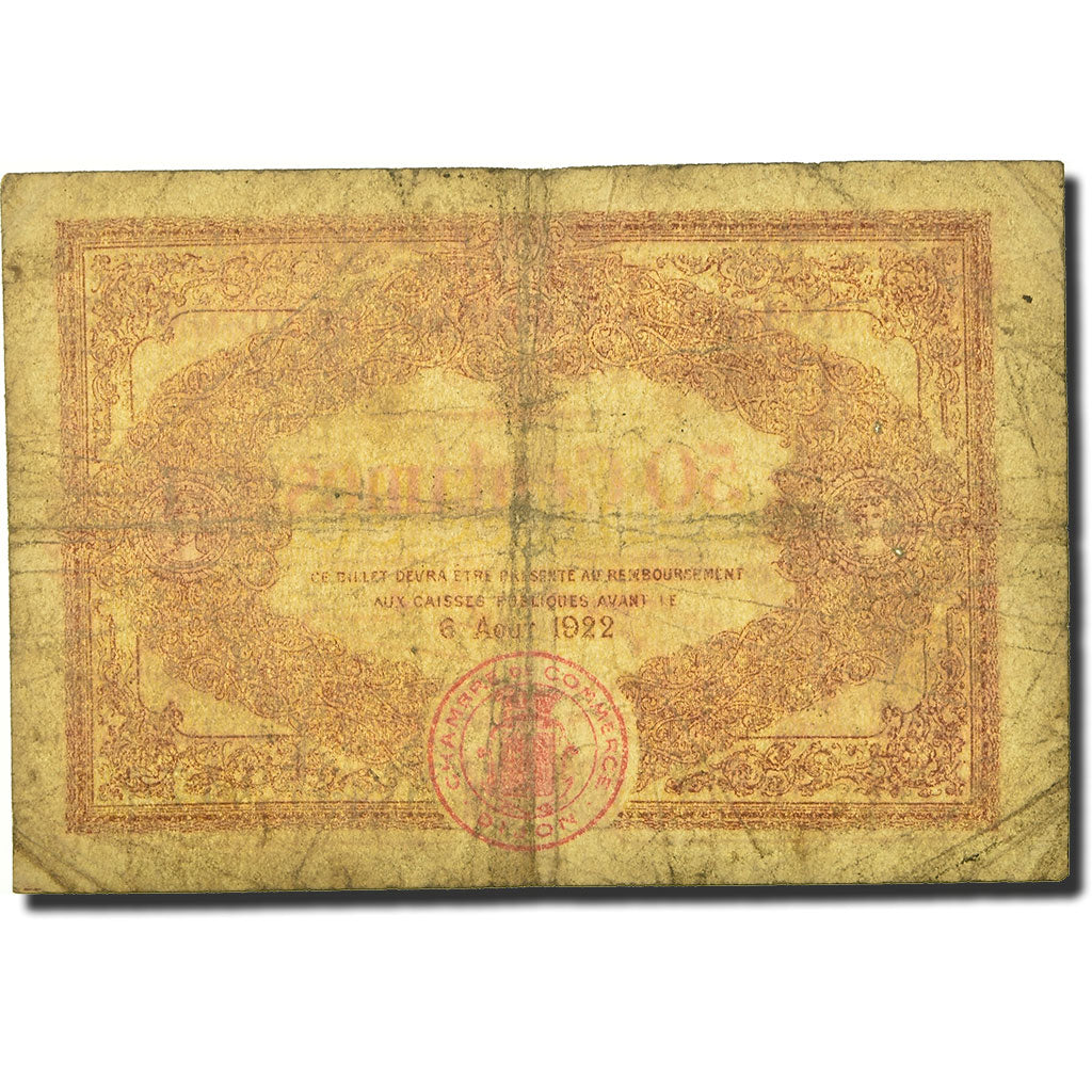 France, 50 Centimes, 1917, 1917-08-06, VG(8-10)