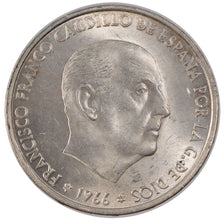 SPAIN, 100 Pesetas, 1966, KM #797, MS(60-62), Silver, 34, 19.00