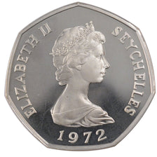 SEYCHELLES, 5 Rupees, 1972, British Royal Mint, KM #19a, MS(65-70), Silver, 30,.