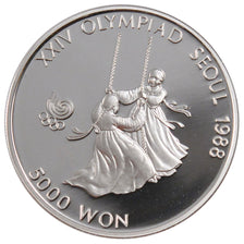 KOREA-SOUTH, 5000 Won, 1987, KM #67, MS(65-70), Silver, 32, 16.81