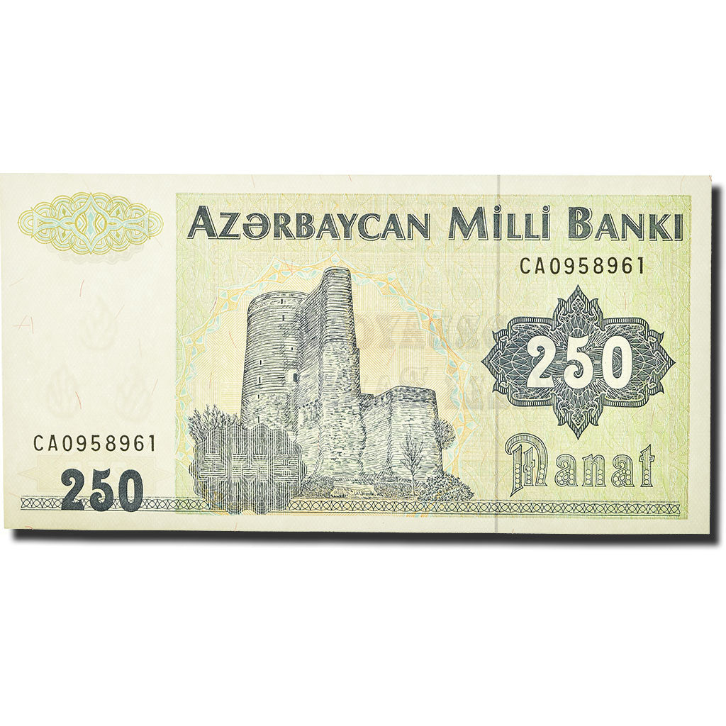 Billet, Azerbaïdjan, 250 Manat, 1993, KM:13a, NEUF