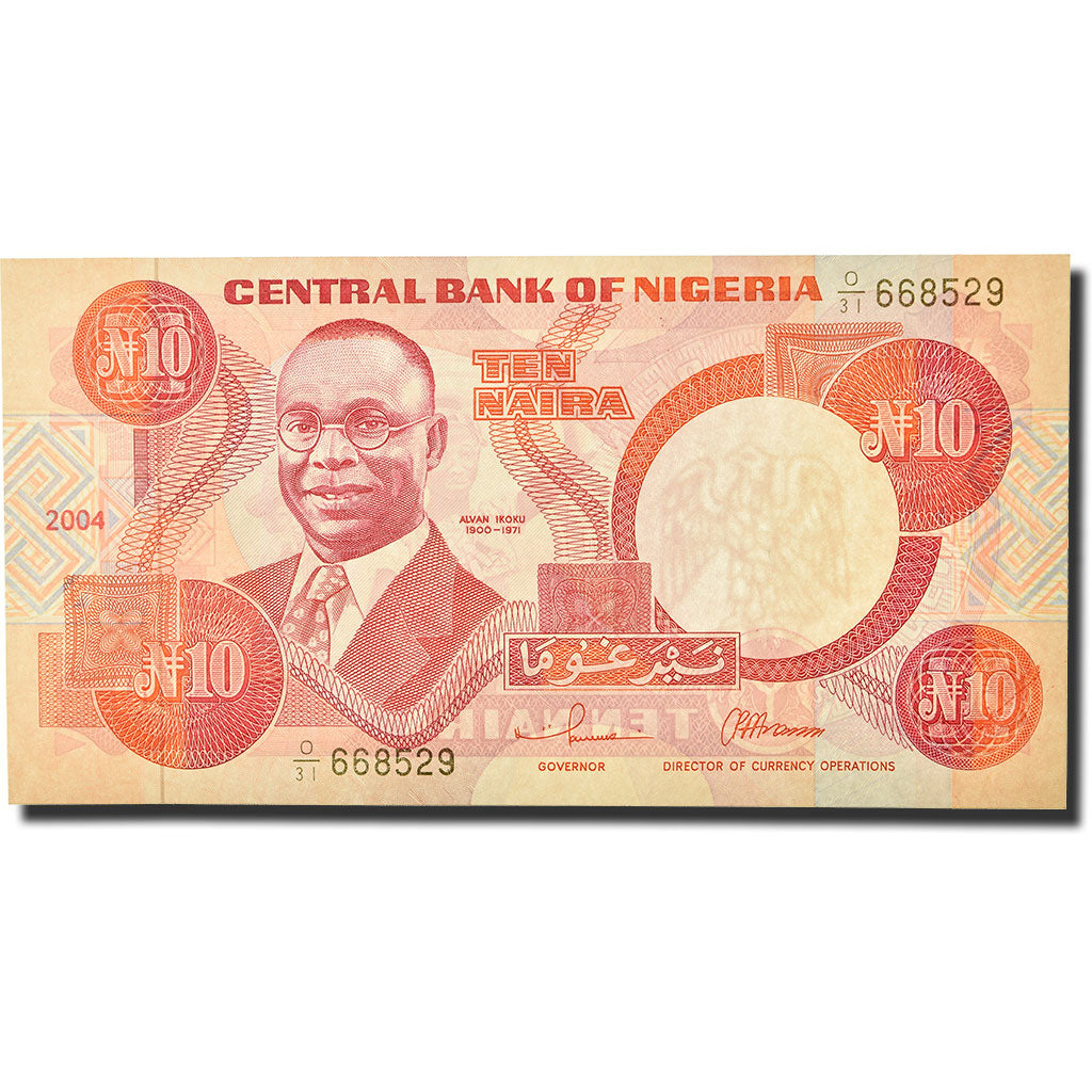 Biljet, Nigeria, 10 Naira, 2004, KM:25f, NIEUW
