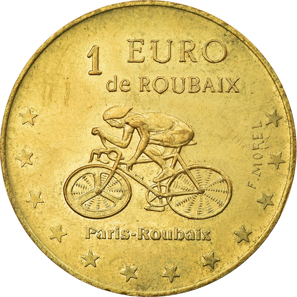 França, Token, 1 Euro de Roubaix, Paris-Roubaix, 1998, Morel, MS(60-62)