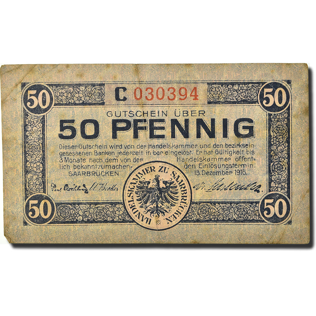 Banknote, Germany, 50 Pfennig, 1916, 1916-12-13, VF(20-25)