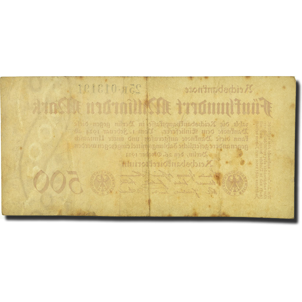 Billet, Allemagne, 500 Milliarden Mark, 1923, 1923-10-26, KM:127a, TB