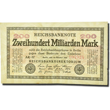 Geldschein, Deutschland, 200 Milliarden Mark, 1923, 1923-10-15, KM:121d, S