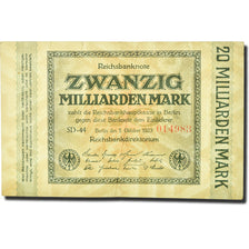 Banknote, Germany, 20 Milliarden Mark, 1923, 1923-10-01, KM:118a, VF(20-25)