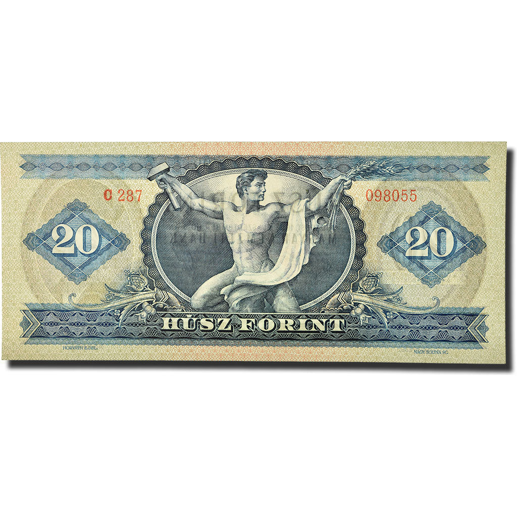 Banknote, Hungary, 20 Forint, 1969, 1969-06-30, KM:169e, UNC(65-70)